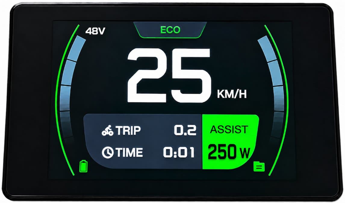 Docker e-bike colour display