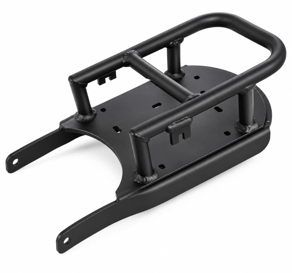 Black rear rack baby seat adapter