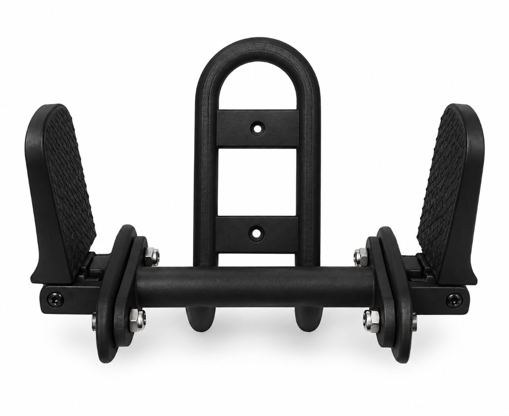 Black front child footrest assembly