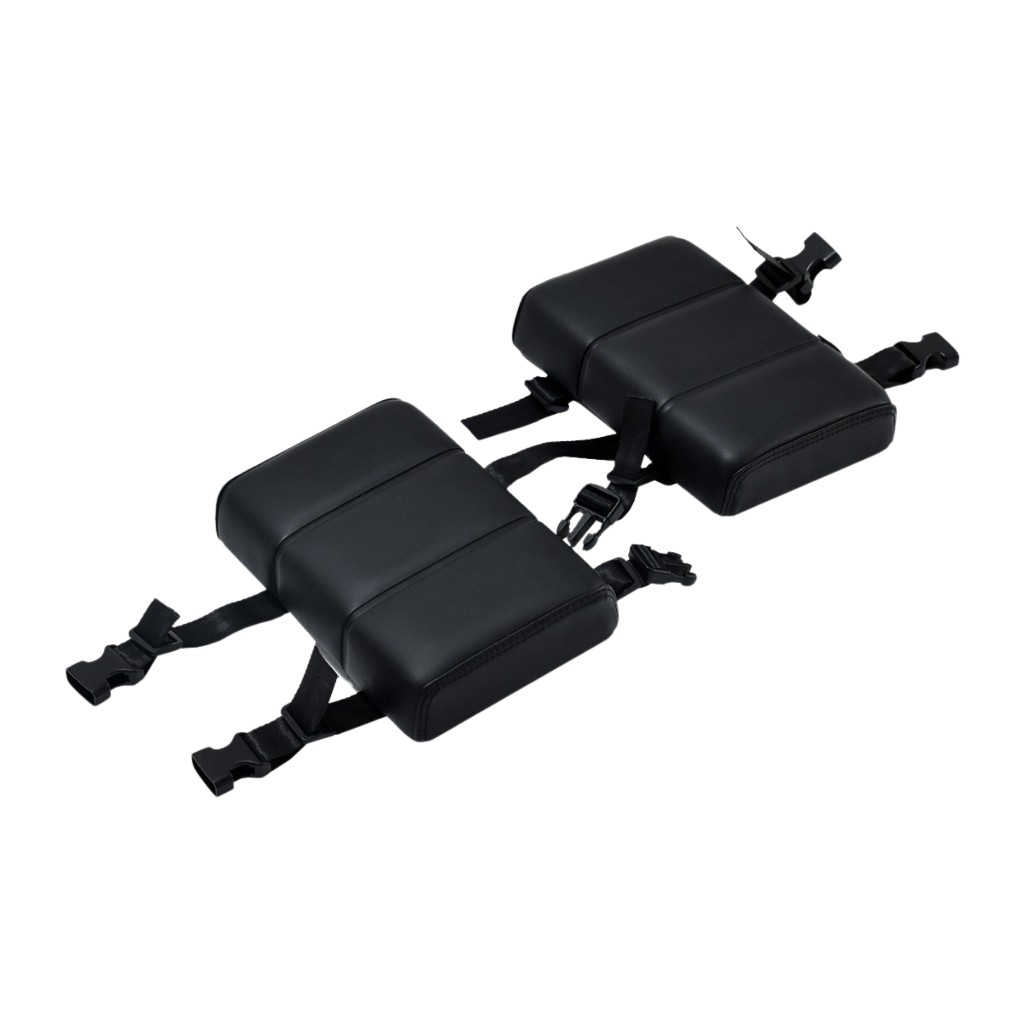 Black kids seat pad set with straps for the front of the frame